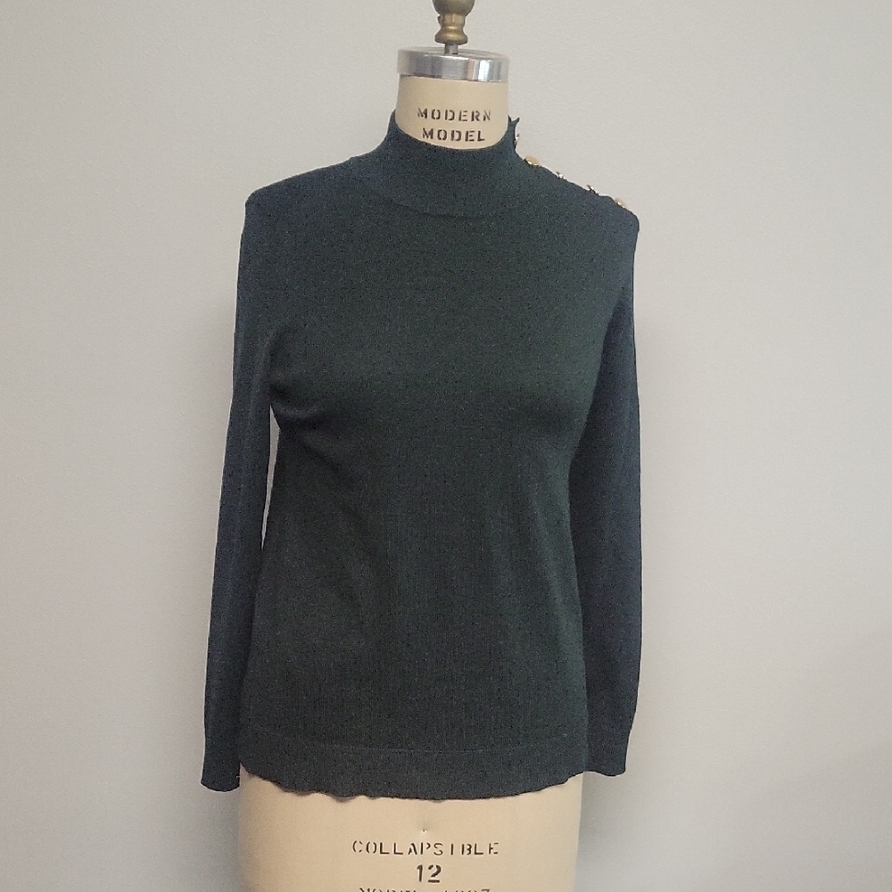 Calvin Klein Forest Green Turtleneck Sweater